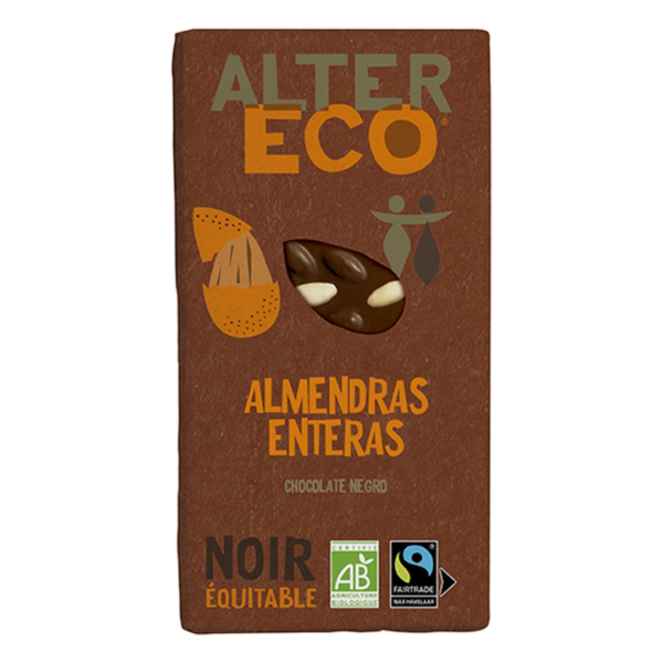 Chocolate negro con almendras