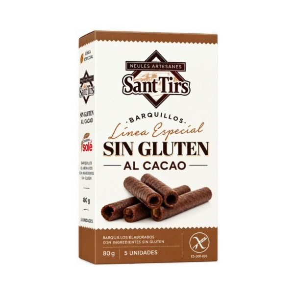 Barquillos con chocolate sin gluten