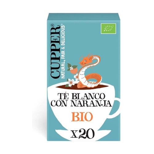 Infusión té blanco con naranja Bio 20 bolsitas de Cupper 060925