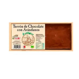 Turron choco arándanos chocolates solé