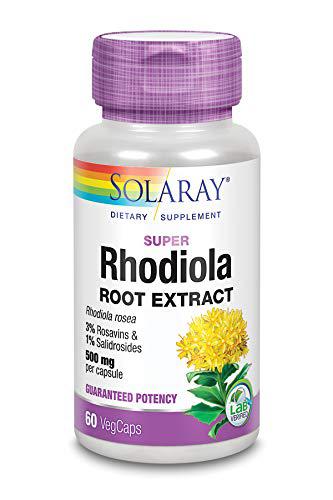 Rodiola Super, extracto de raíz, 60 veg de Solaray 301028